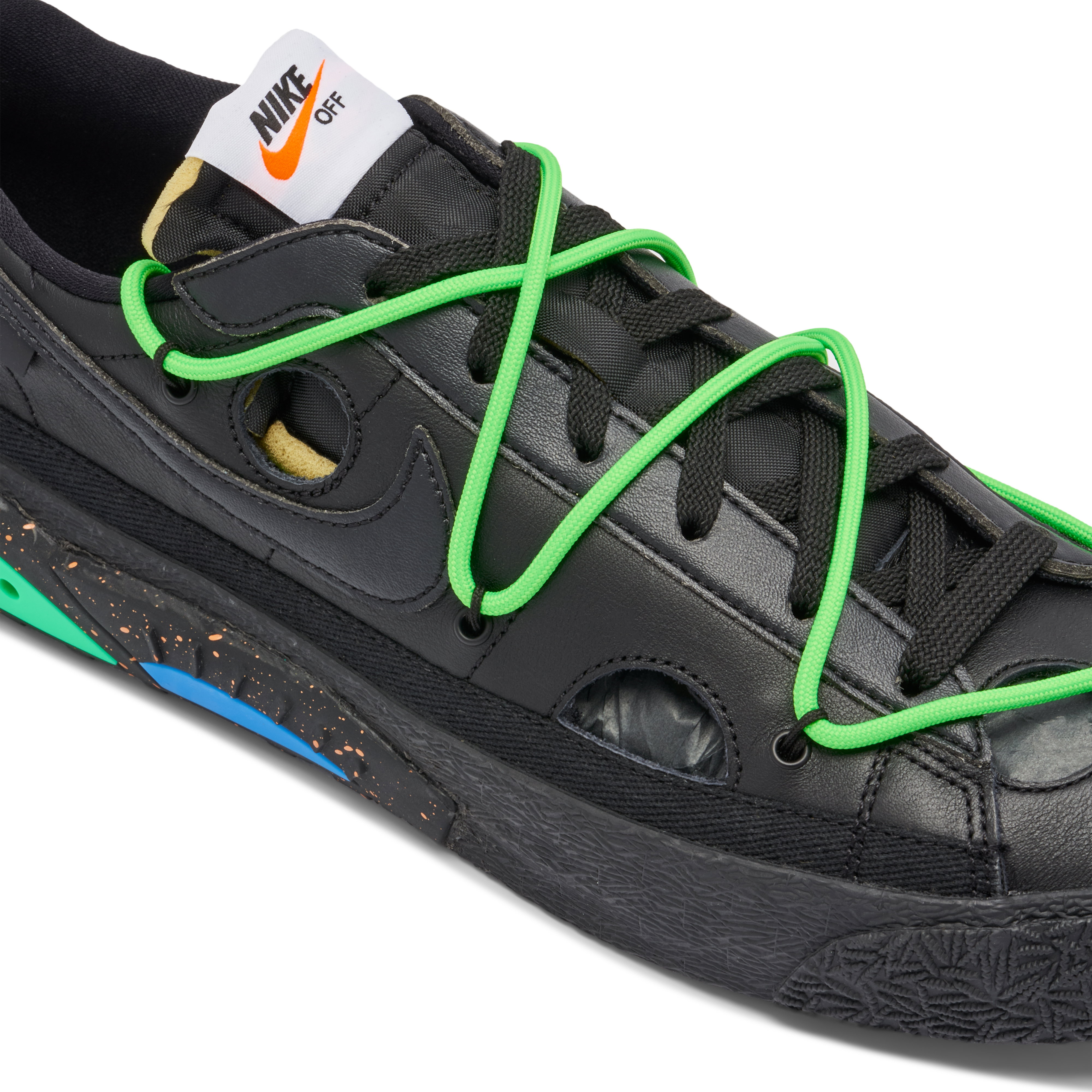Off-White x Nike Blazer Low Black Green | DH7863-001 | Laced