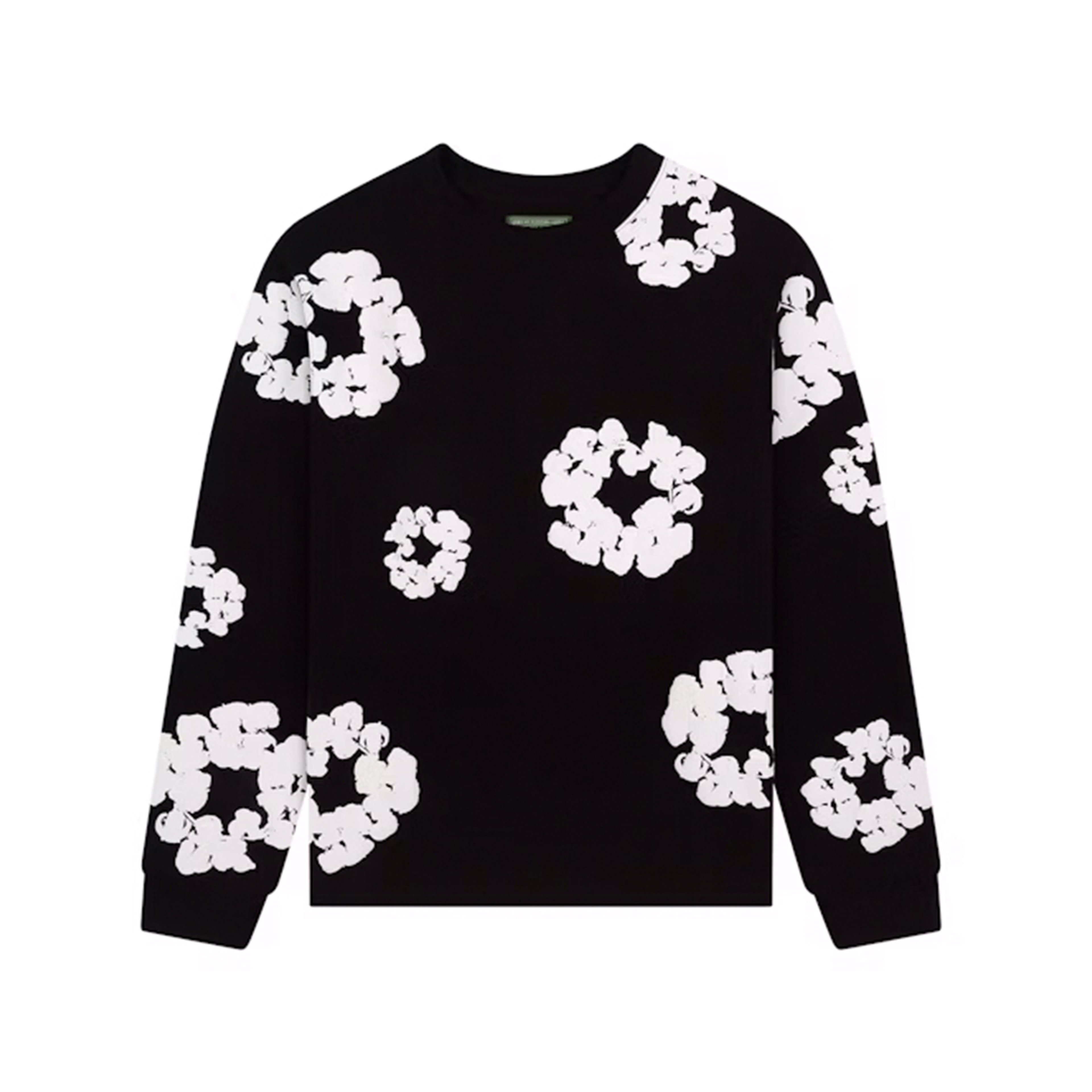 Denim Tears Long Sleeve Cotton Wreath T-shirt Black