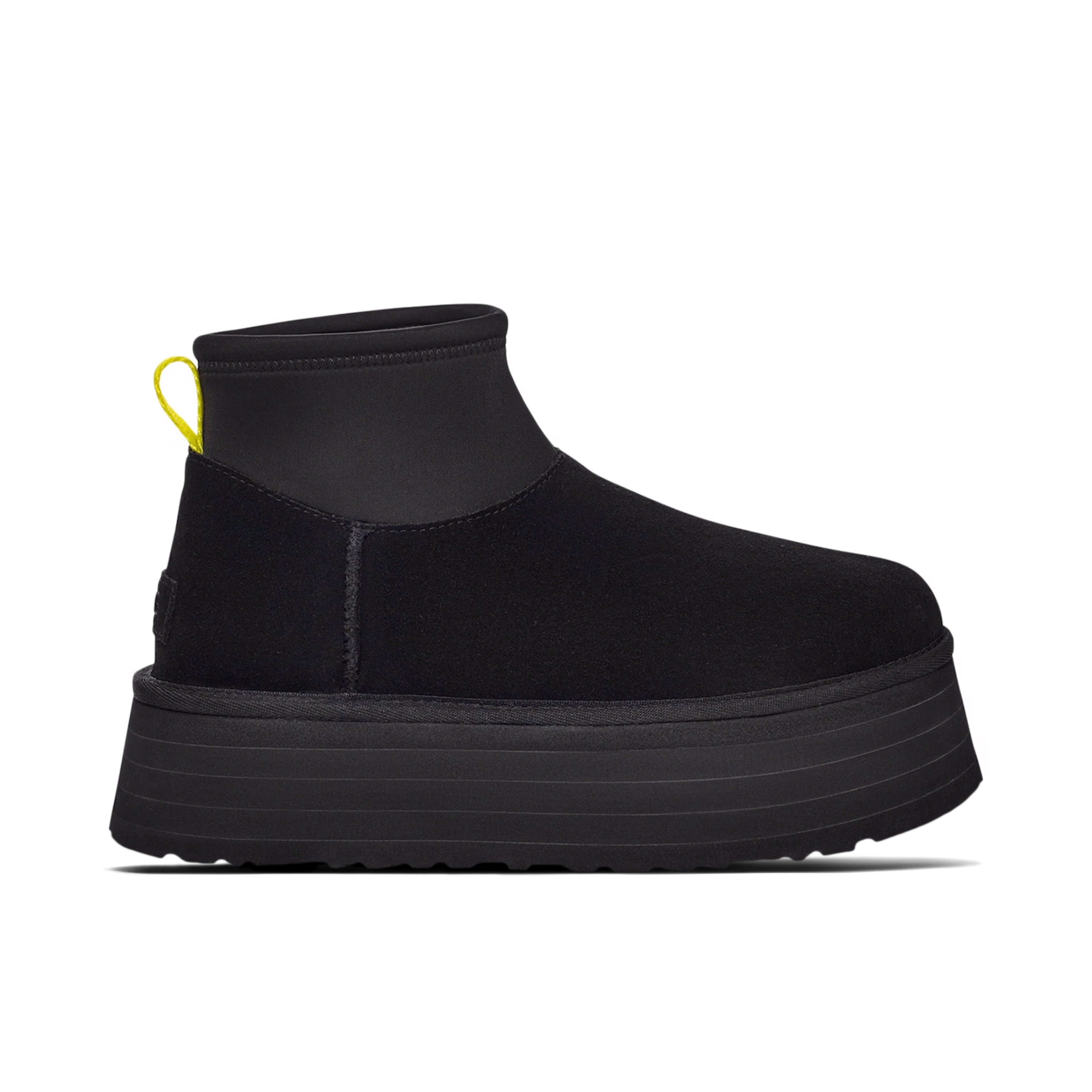 UGG Classic Mini Dipper Boot Black Yellow Womens