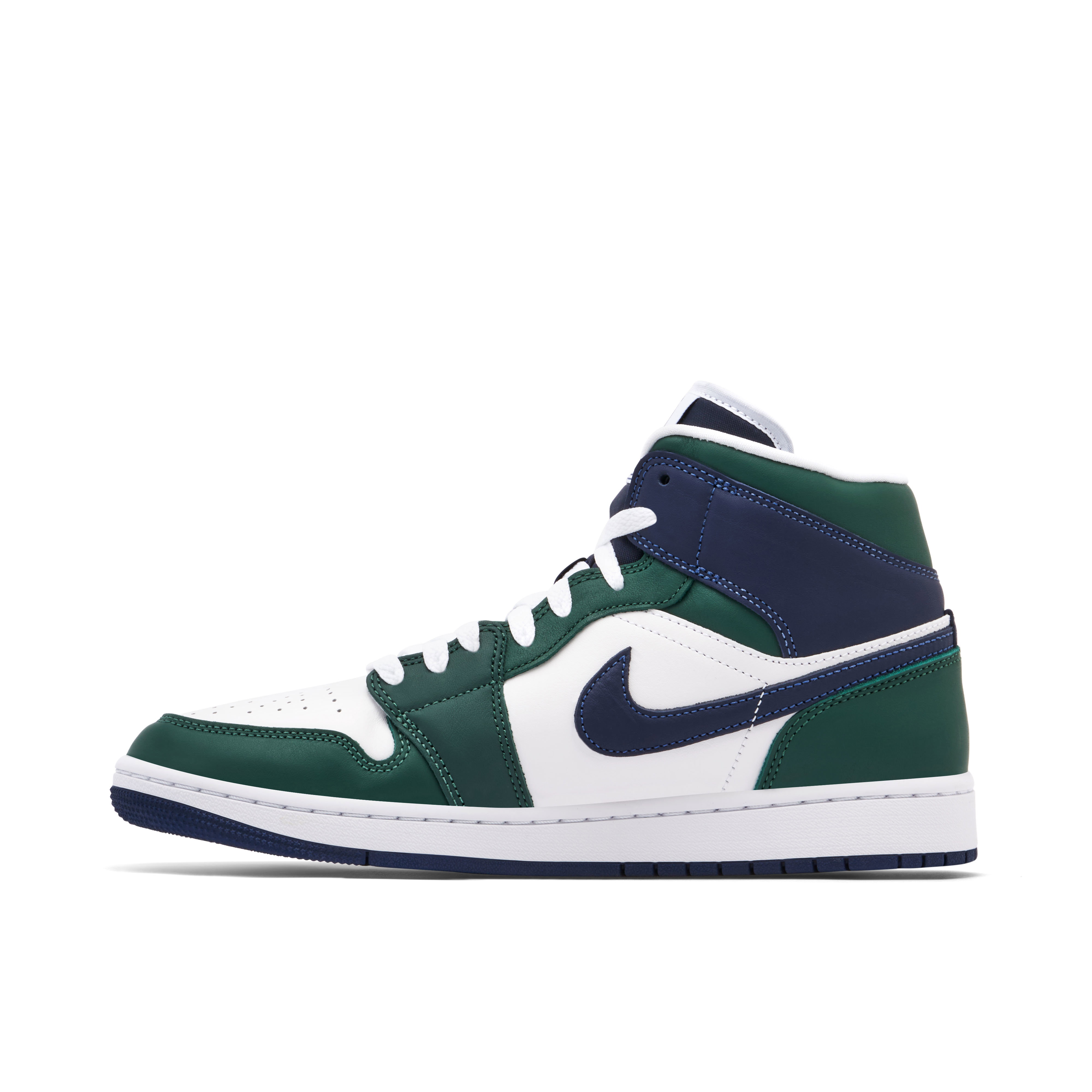 Air Jordan 1 Mid SE White Navy Green Womens | DZ5326-300 | Laced