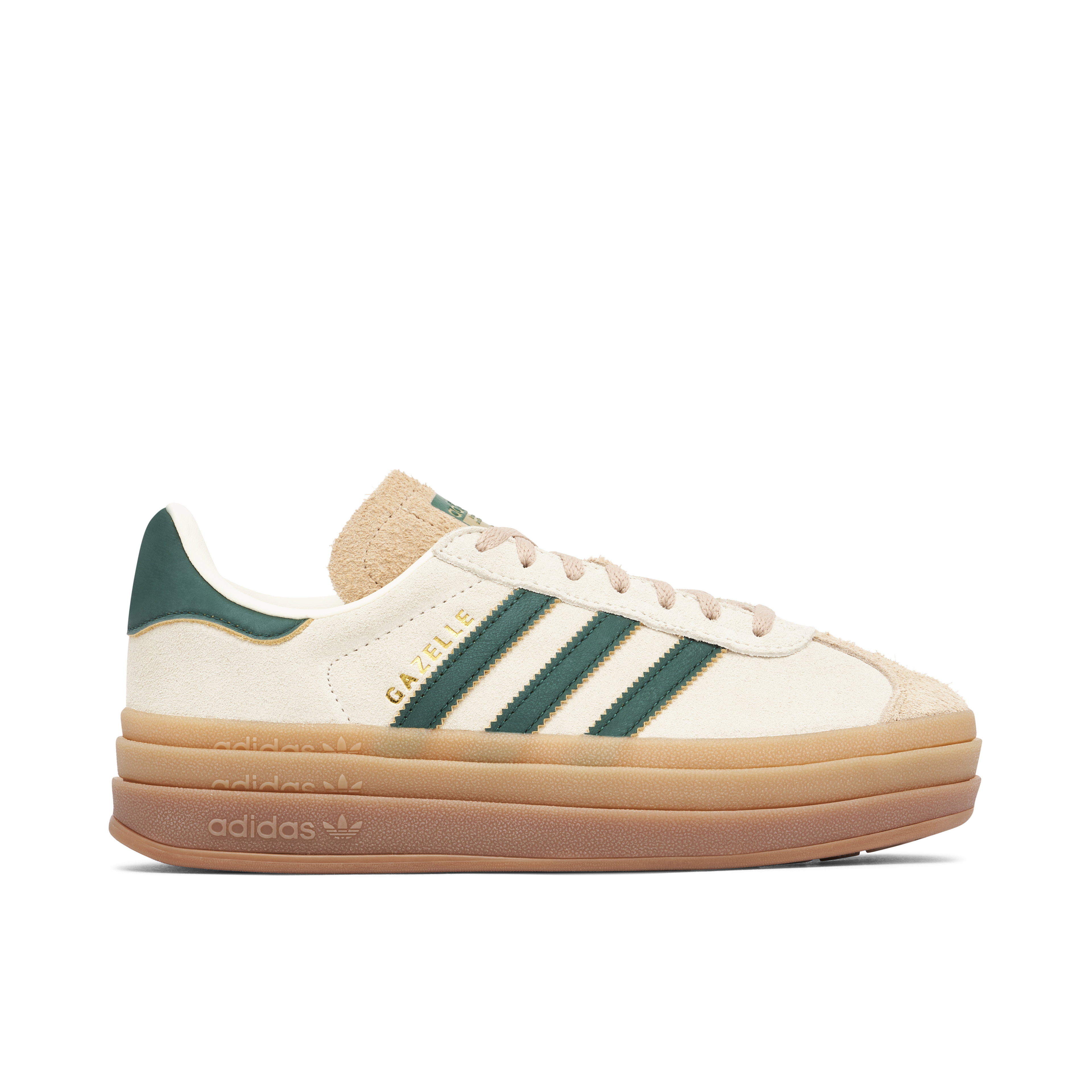 adidas Gazelle Bold Beige Collegiate Green Womens