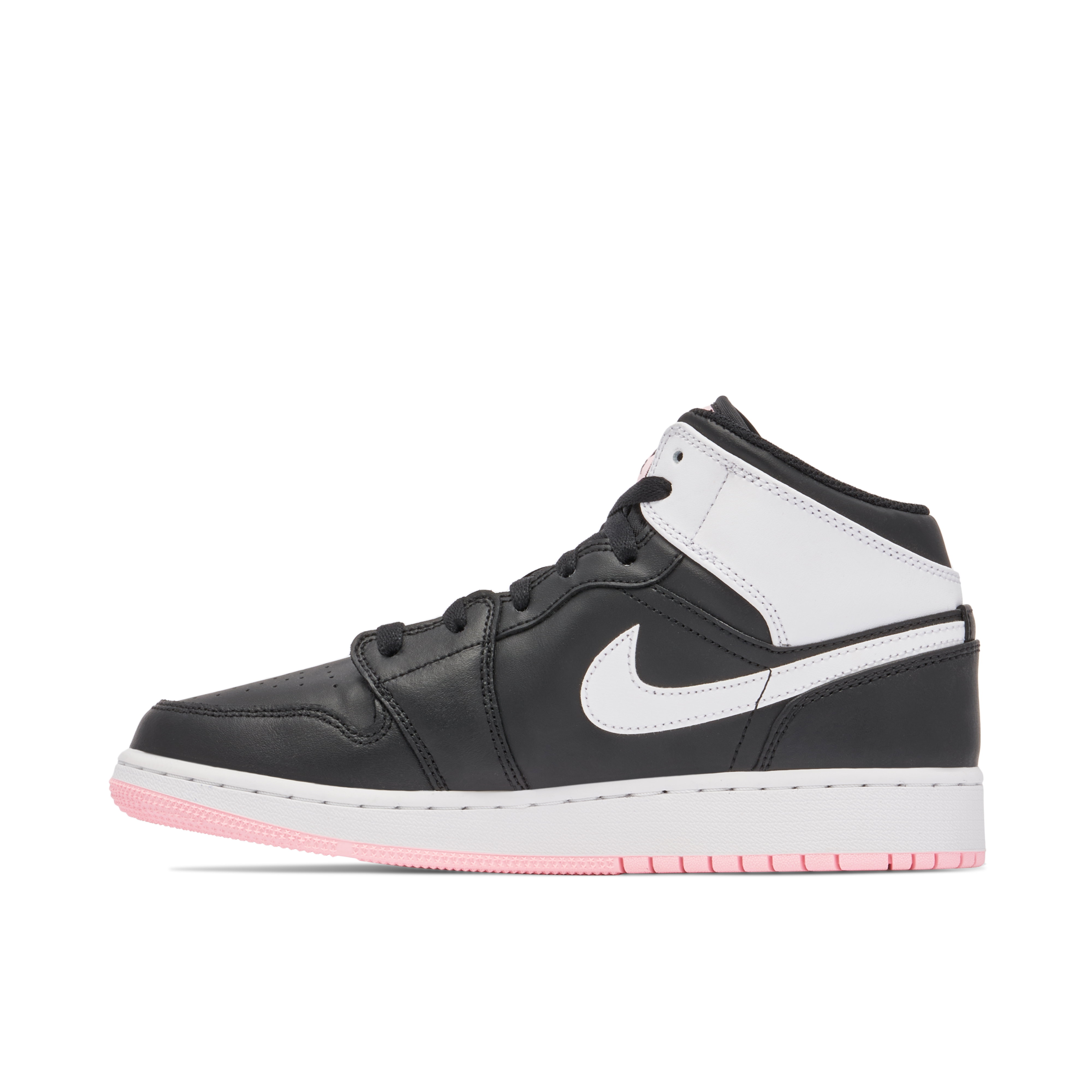 Jordan 1 Mid Black Arctic Pink GS | 555112-061 | Laced