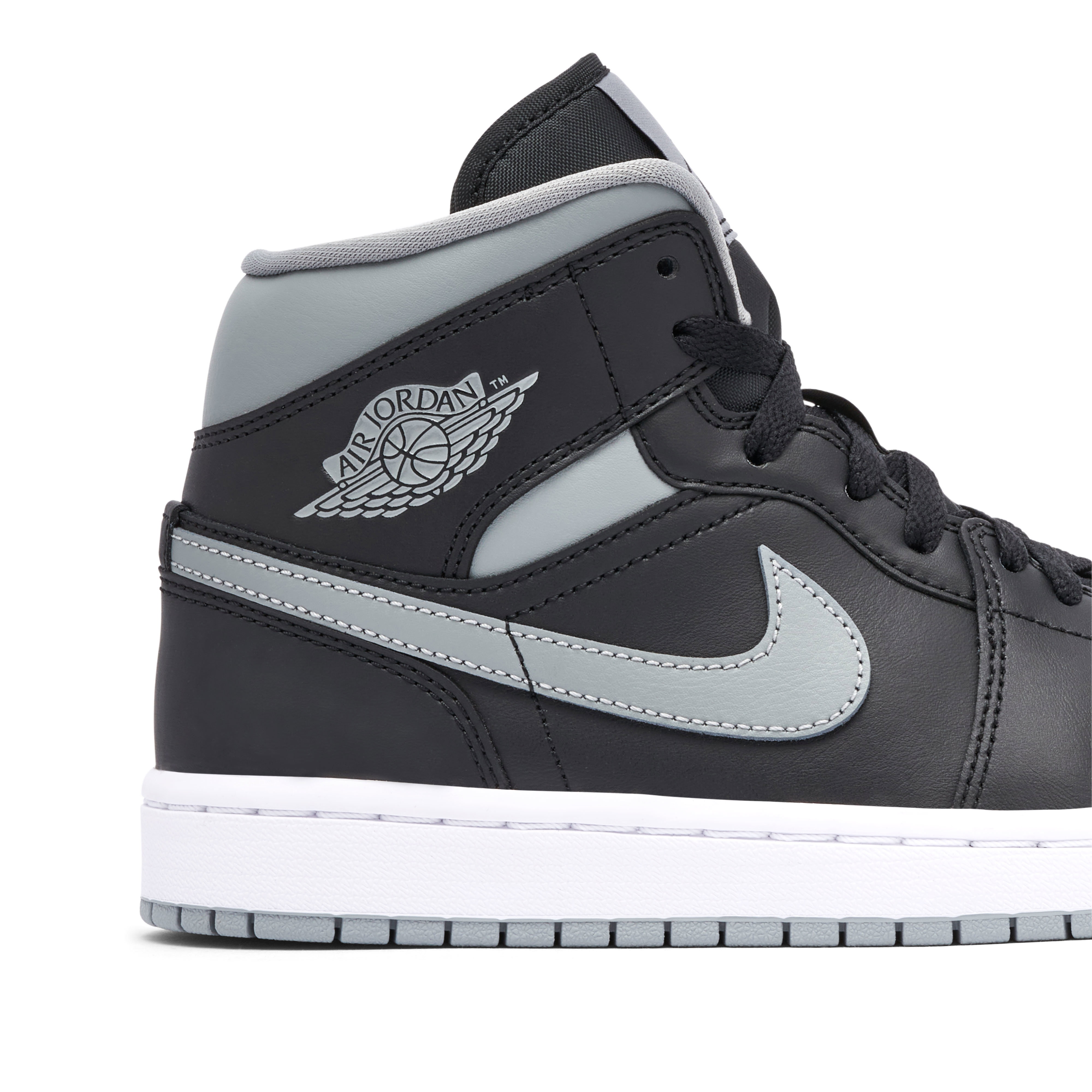 Air Jordan 1 Mid Shadow Black Grey Womens | BQ6472-007 | Laced