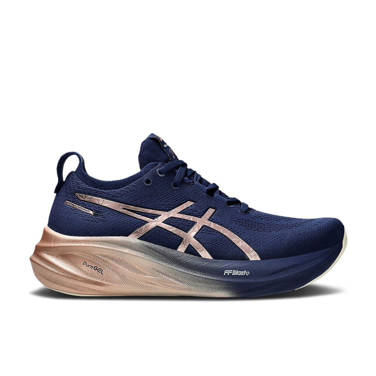 ASICS Gel-Nimbus 26 Platinum Blue Expanse Rose Gold Womens