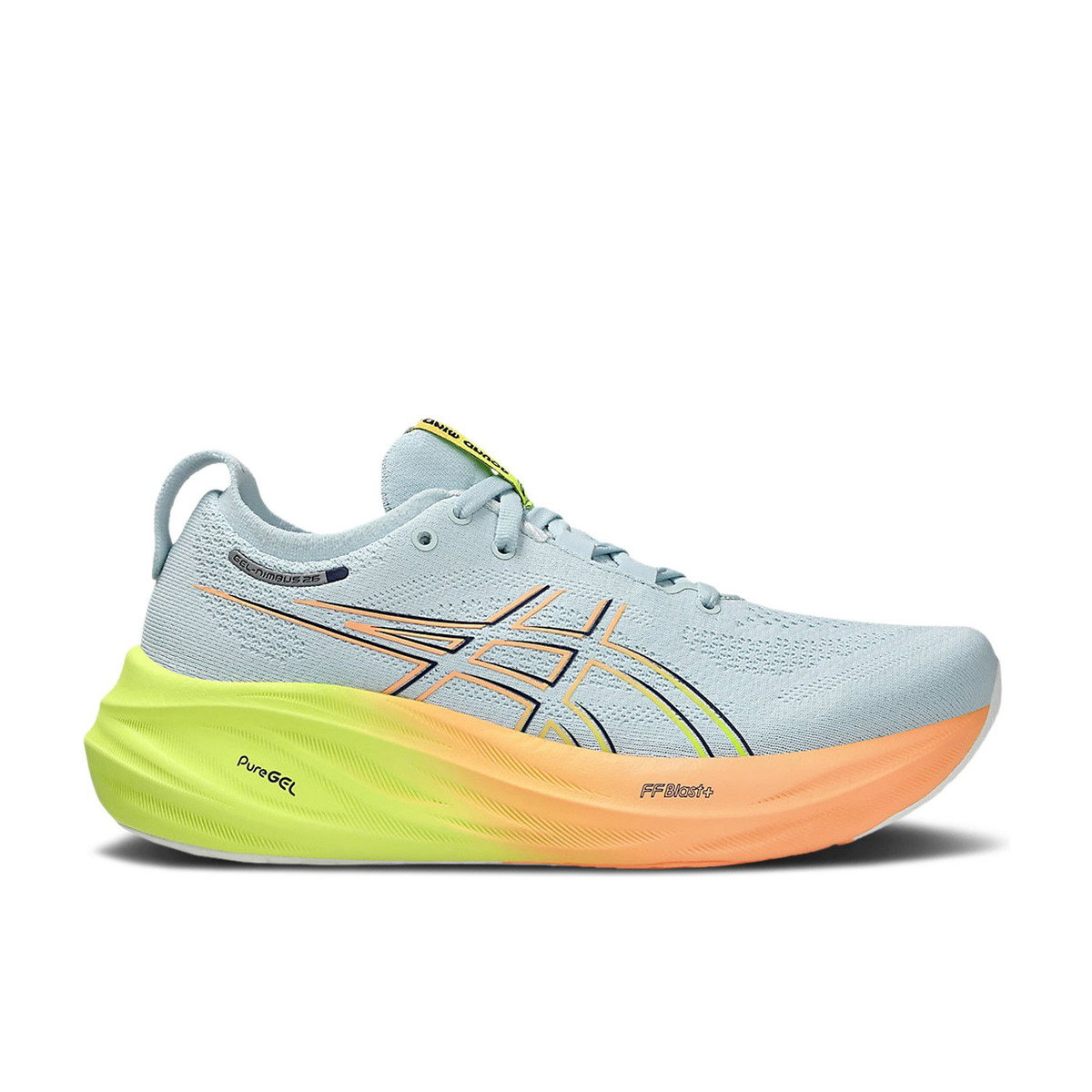 ASICS Gel-Nimbus 26 Paris Cool Grey Safety Yellow Womens