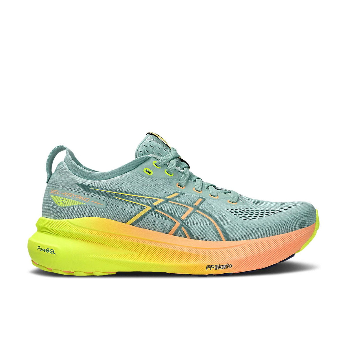 ASICS Gel-Kayano 31 Paris Light Celadon Safety Yellow Womens