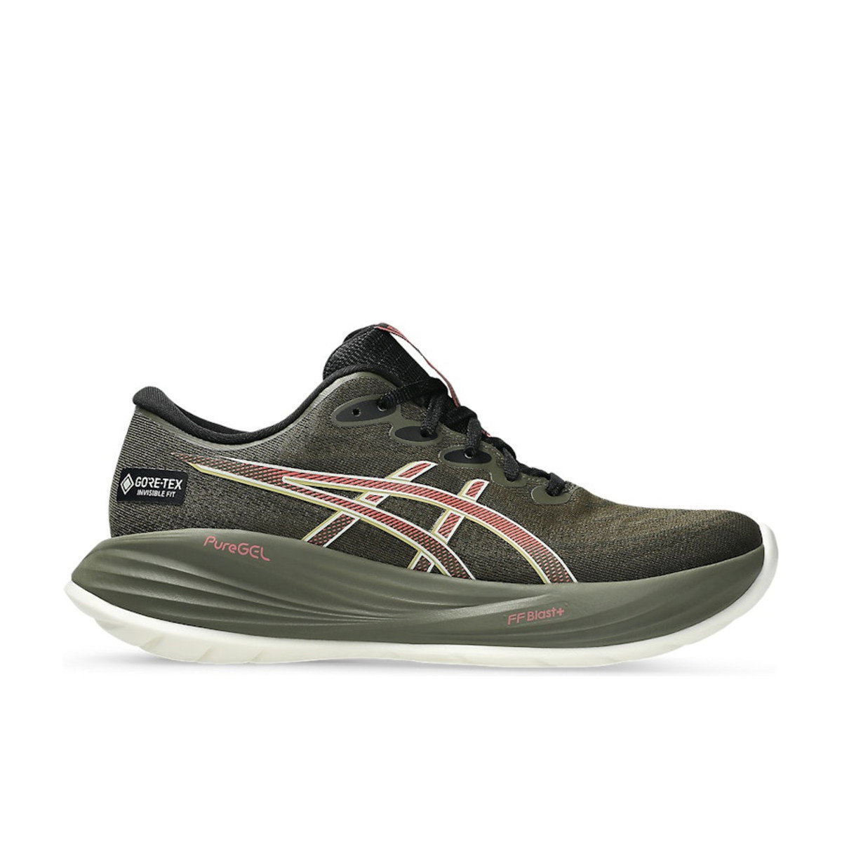 ASICS Gel-Cumulus 27 Gore-Tex Brown Stone Dark Pink Clay Womens