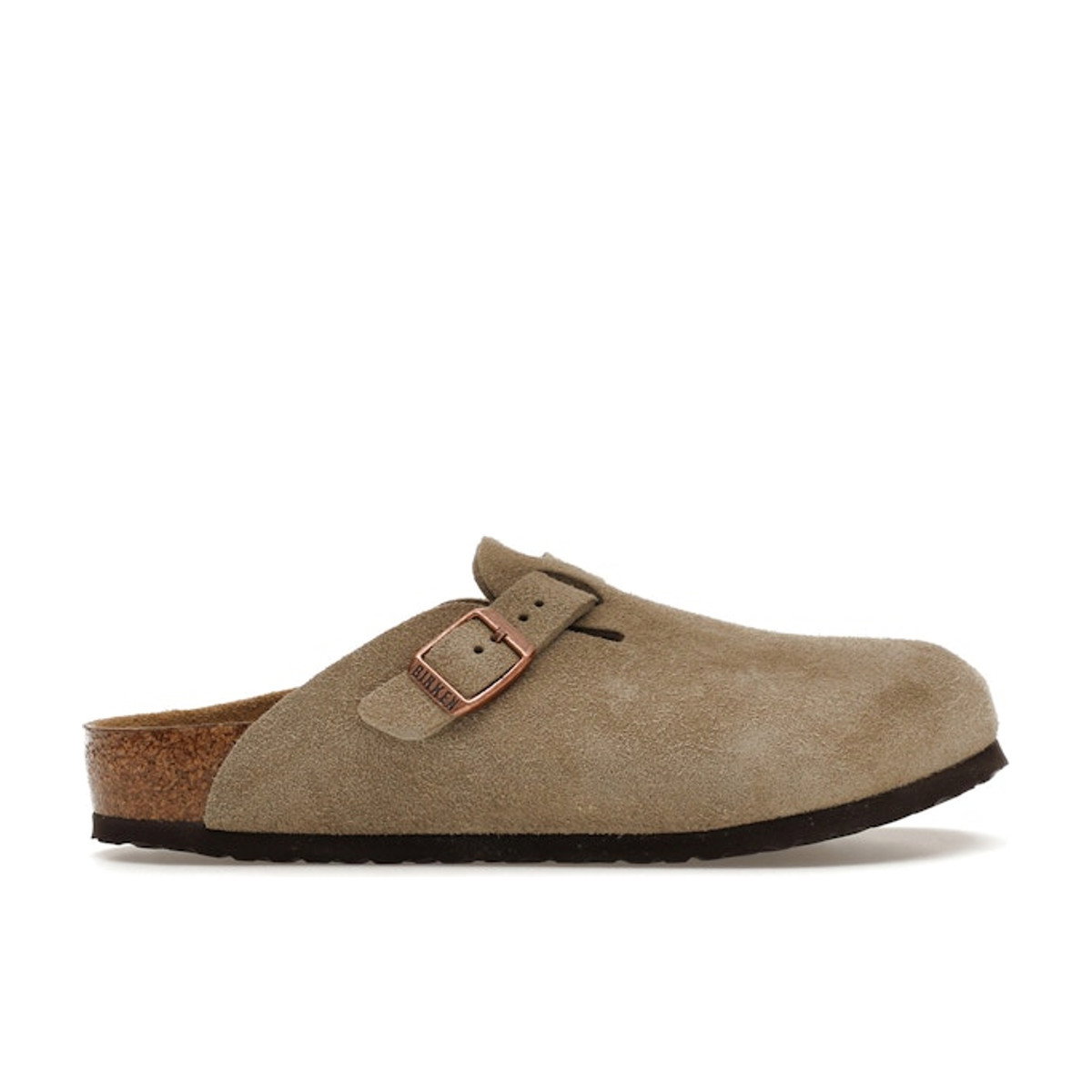 Birkenstock Boston Suede Taupe (Narrow Fit) (Kids)