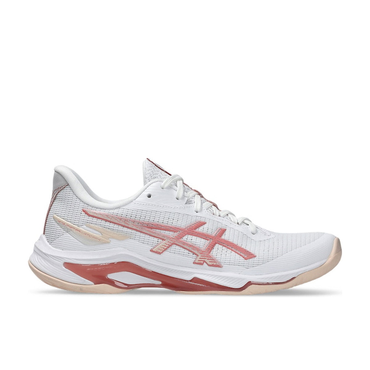 ASICS Netburner Ballistic FF 4 White Rose Rouge Womens