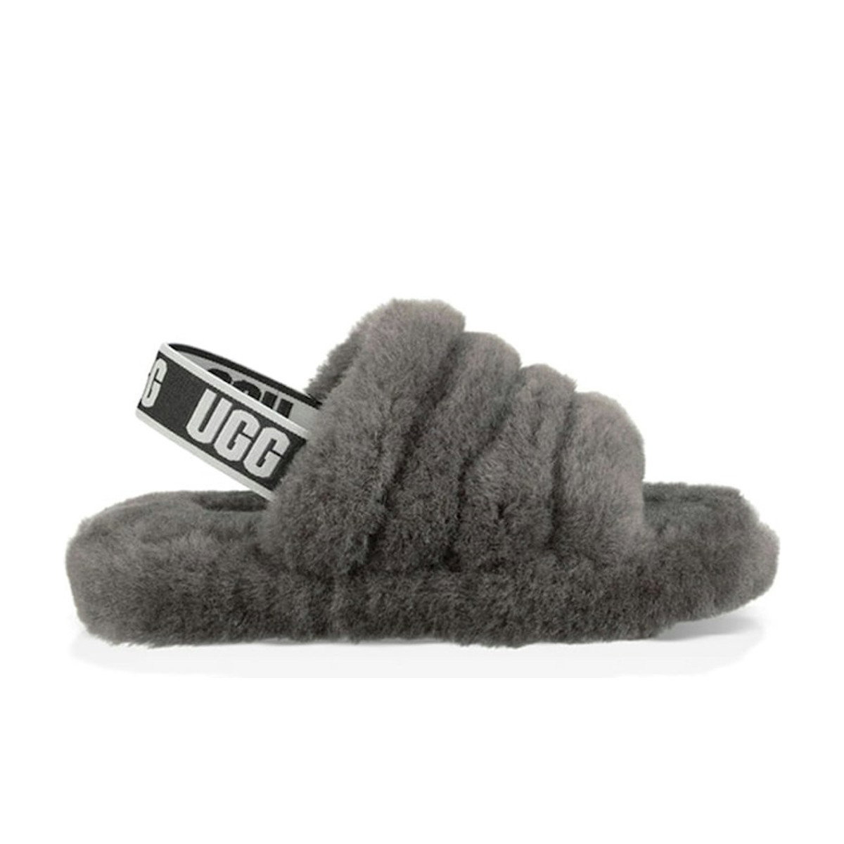UGG Fluff Yeah Slide Charcoal Kids