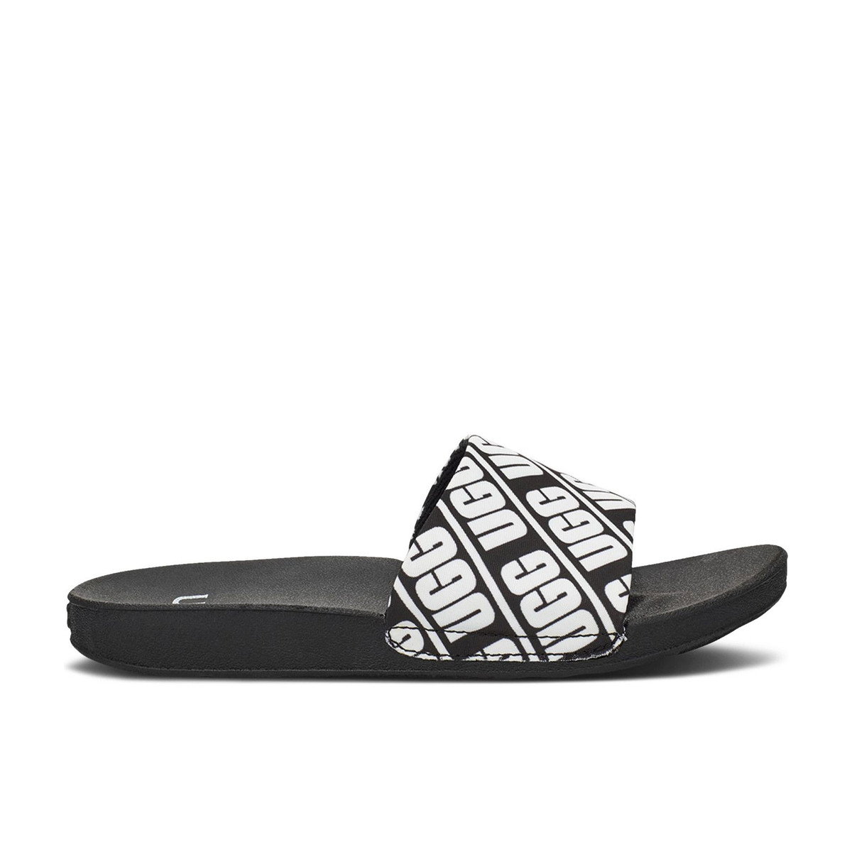 UGG Beach Slide Black White Kids