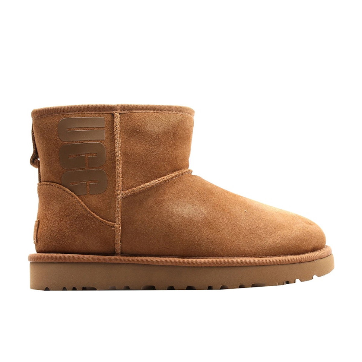 UGG Classic Mini Rubber Logo Boot Chestnut Womens