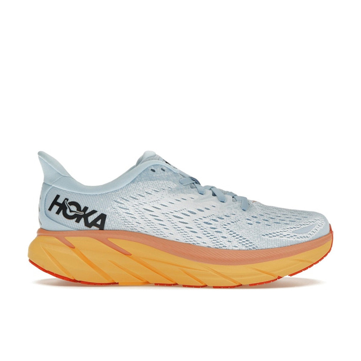 Hoka One One Clifton 8 Summer Song Ice Flow Orange Womens