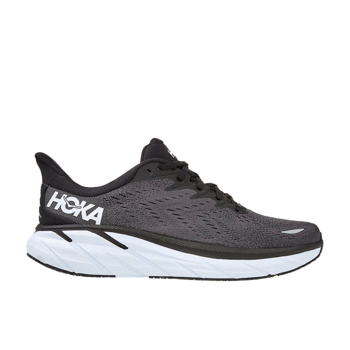 Hoka One One Clifton 8 Black White (Wide)