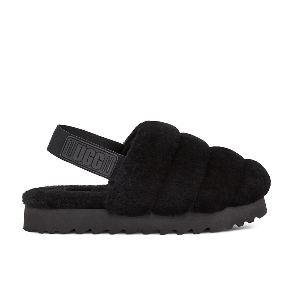 UGG Super Fluff Slipper Black Womens