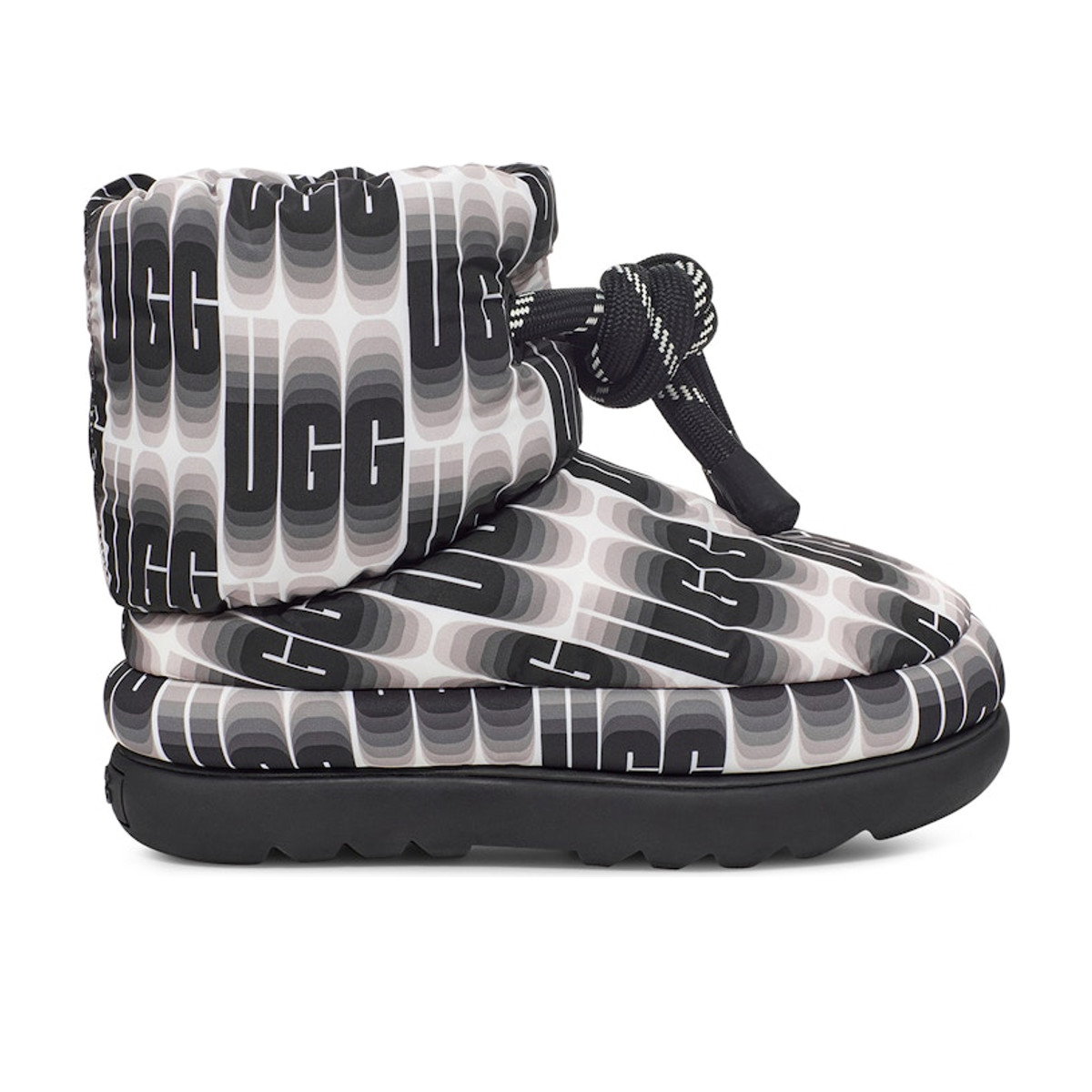 UGG Classic Maxi Wavelength Short Boot Black White Womens