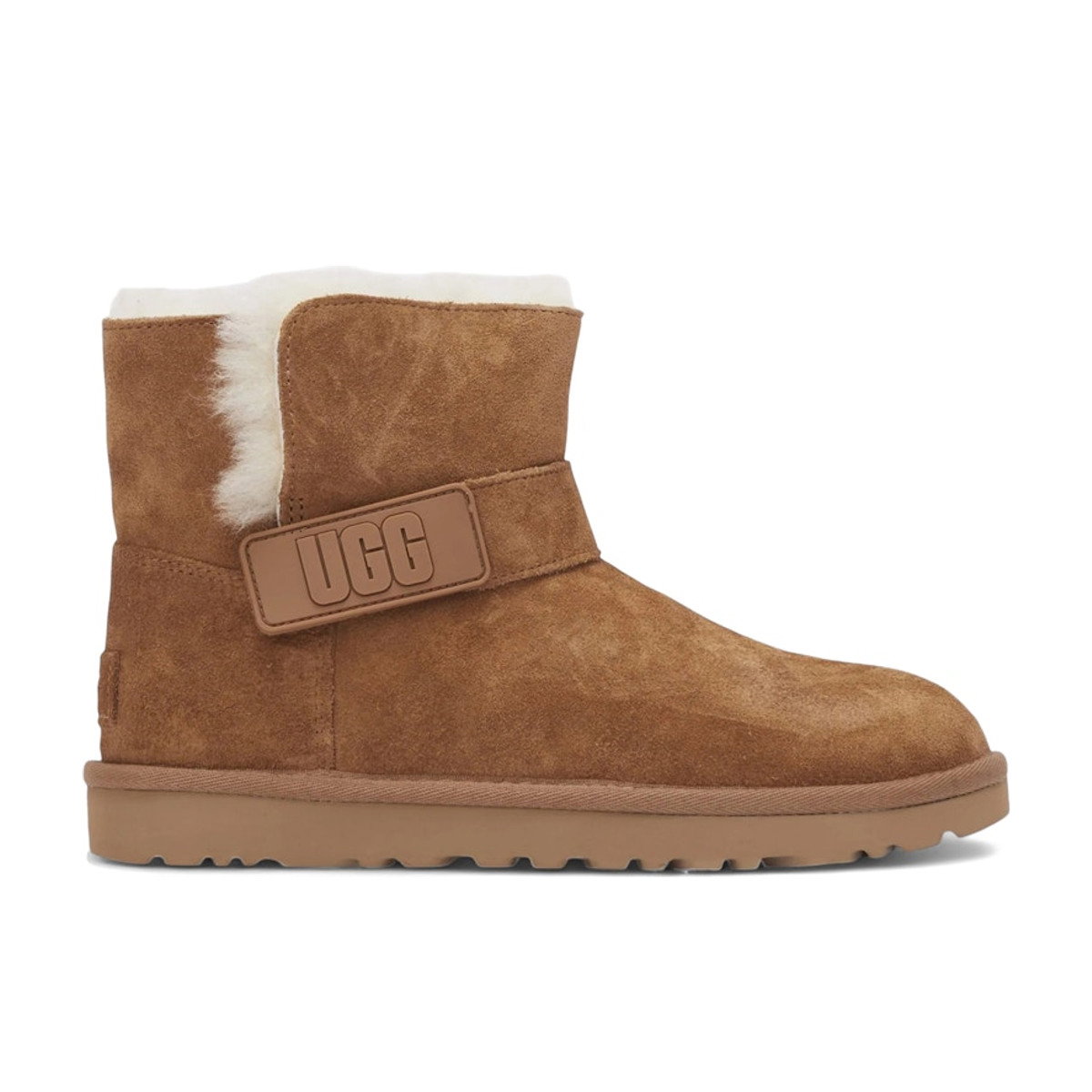 UGG Mini Bailey Graphic Logo Strap Boot Chestnut Womens