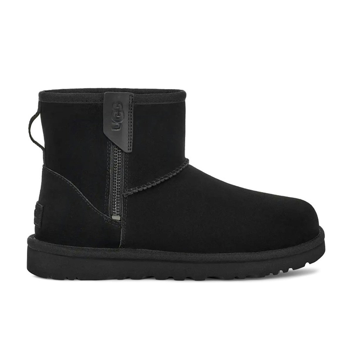 UGG Classic Mini Bailey Zip Boot Black Womens