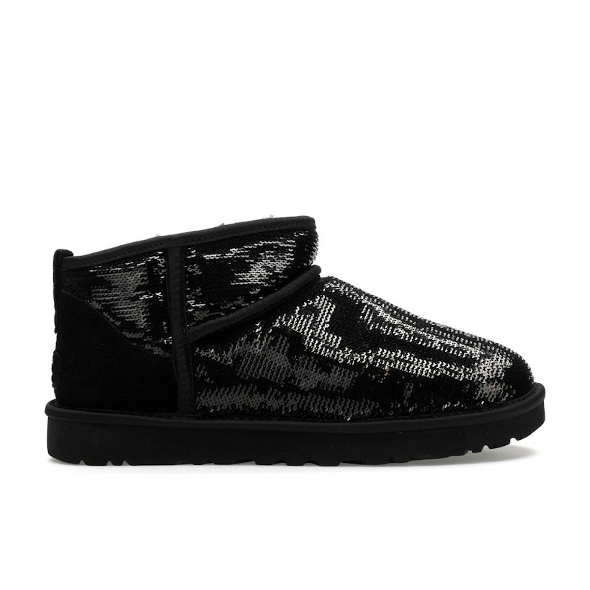 UGG Classic Ultra Mini Boot Mirror Ball Black Womens