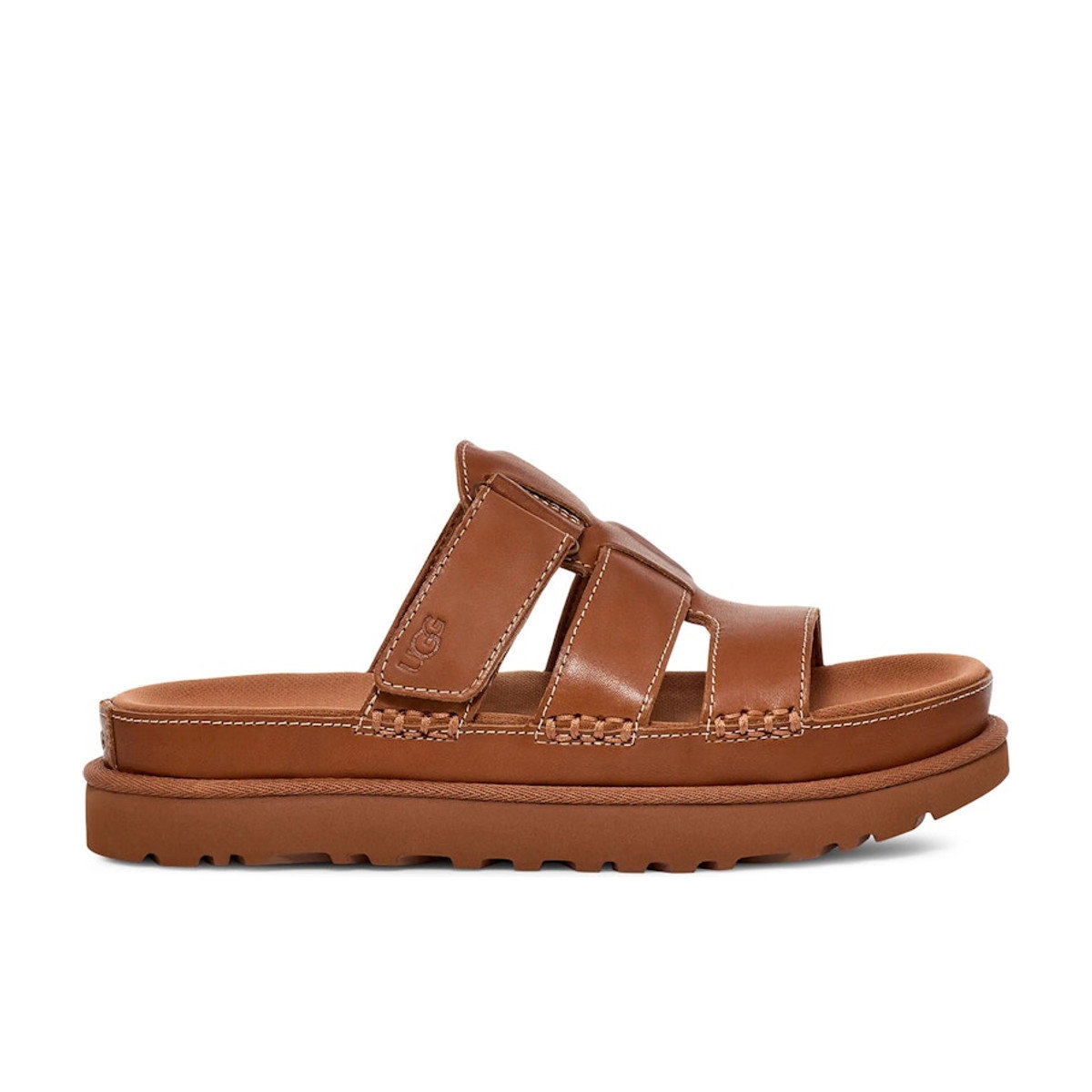 UGG Goldenstar Platform Slide Tan Womens