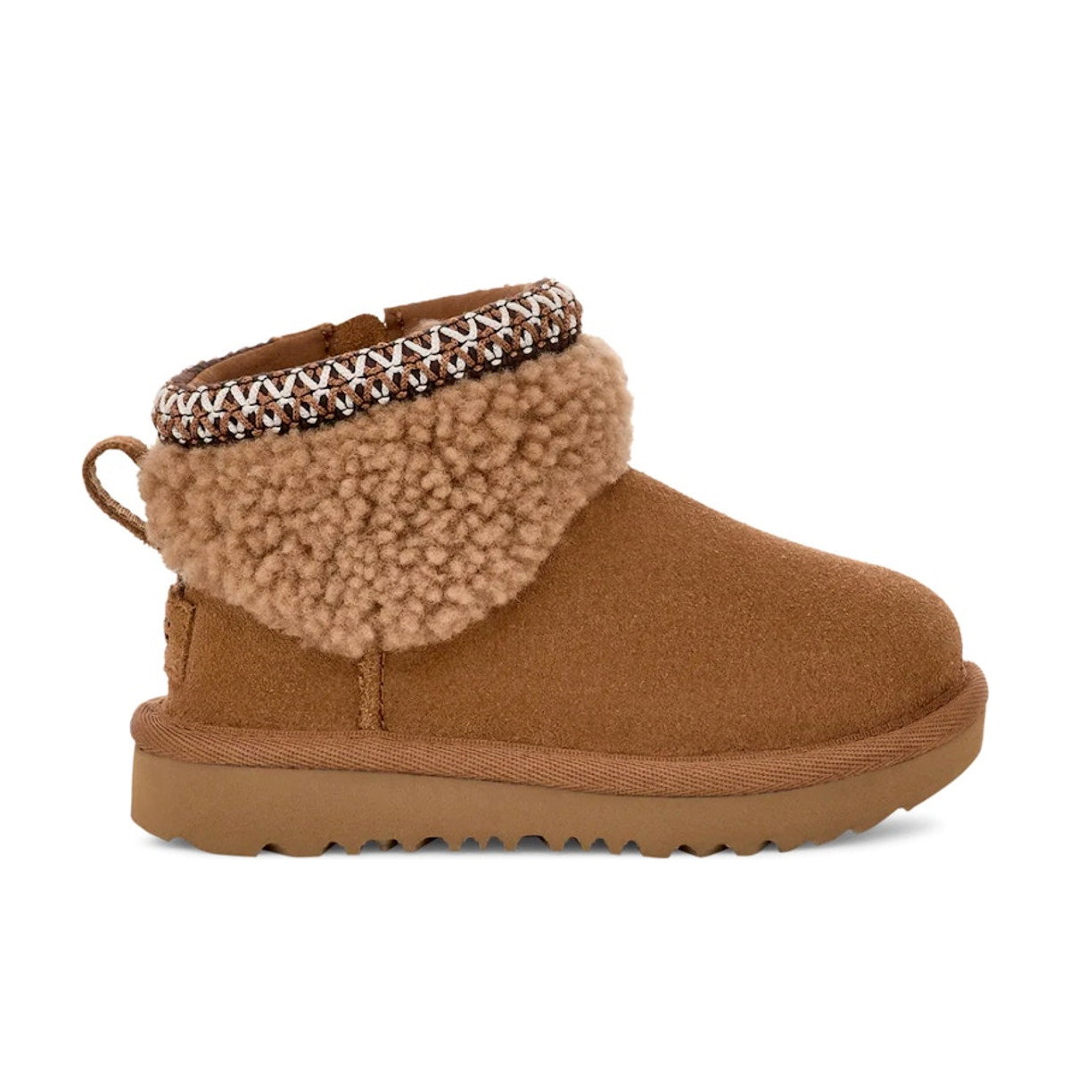 UGG Classic Ultra Mini Maxi Curly Boot Chestnut Toddler