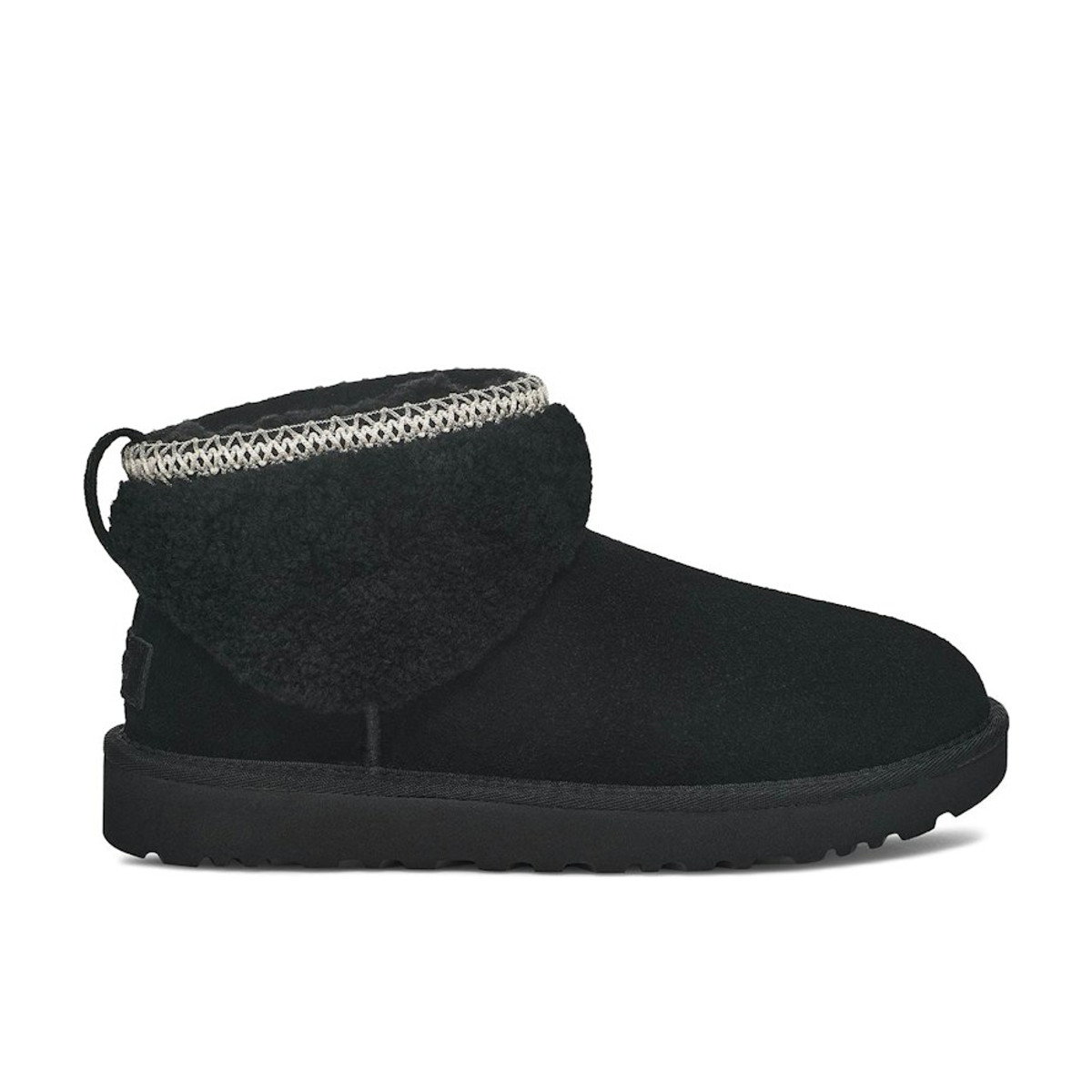 UGG Classic Ultra Mini Maxi Curly Boot Black Womens