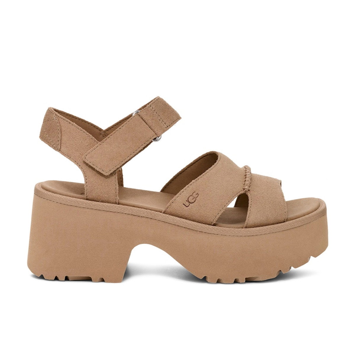 UGG New Heights Ankle Strap Sandal Mustard Seed Womens