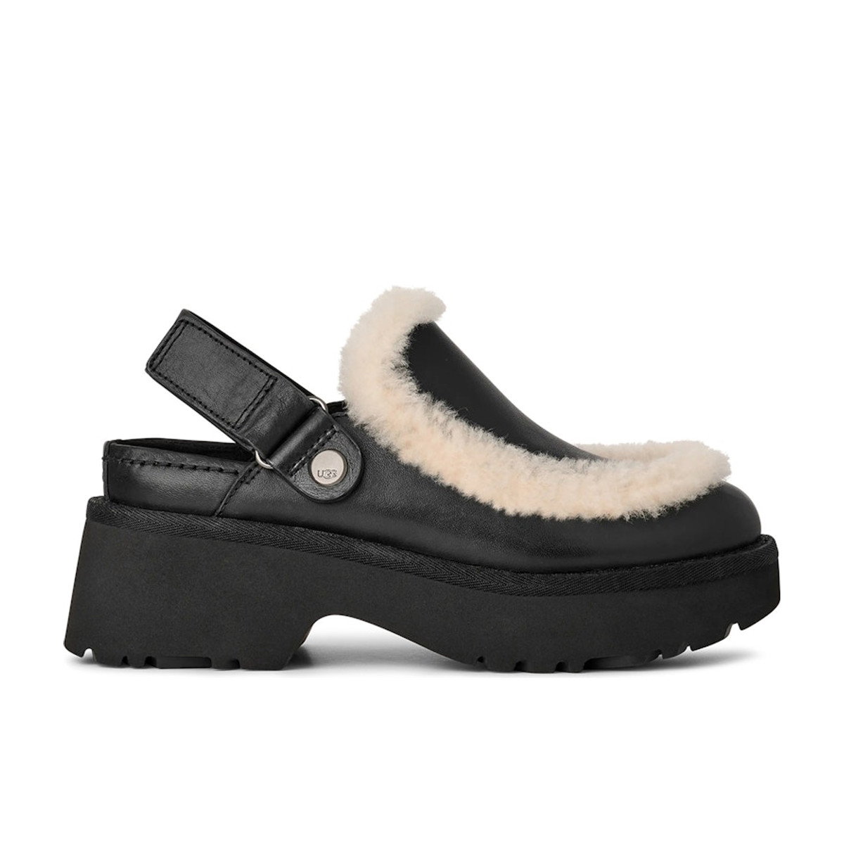 UGG Esmee Leather Clog Black Womens
