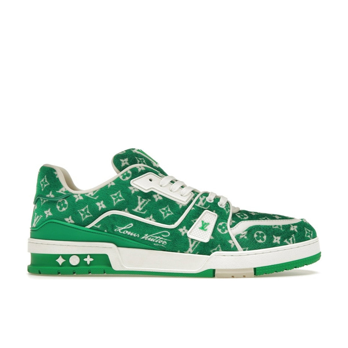 Louis Vuitton Trainer Green Monogram Textile