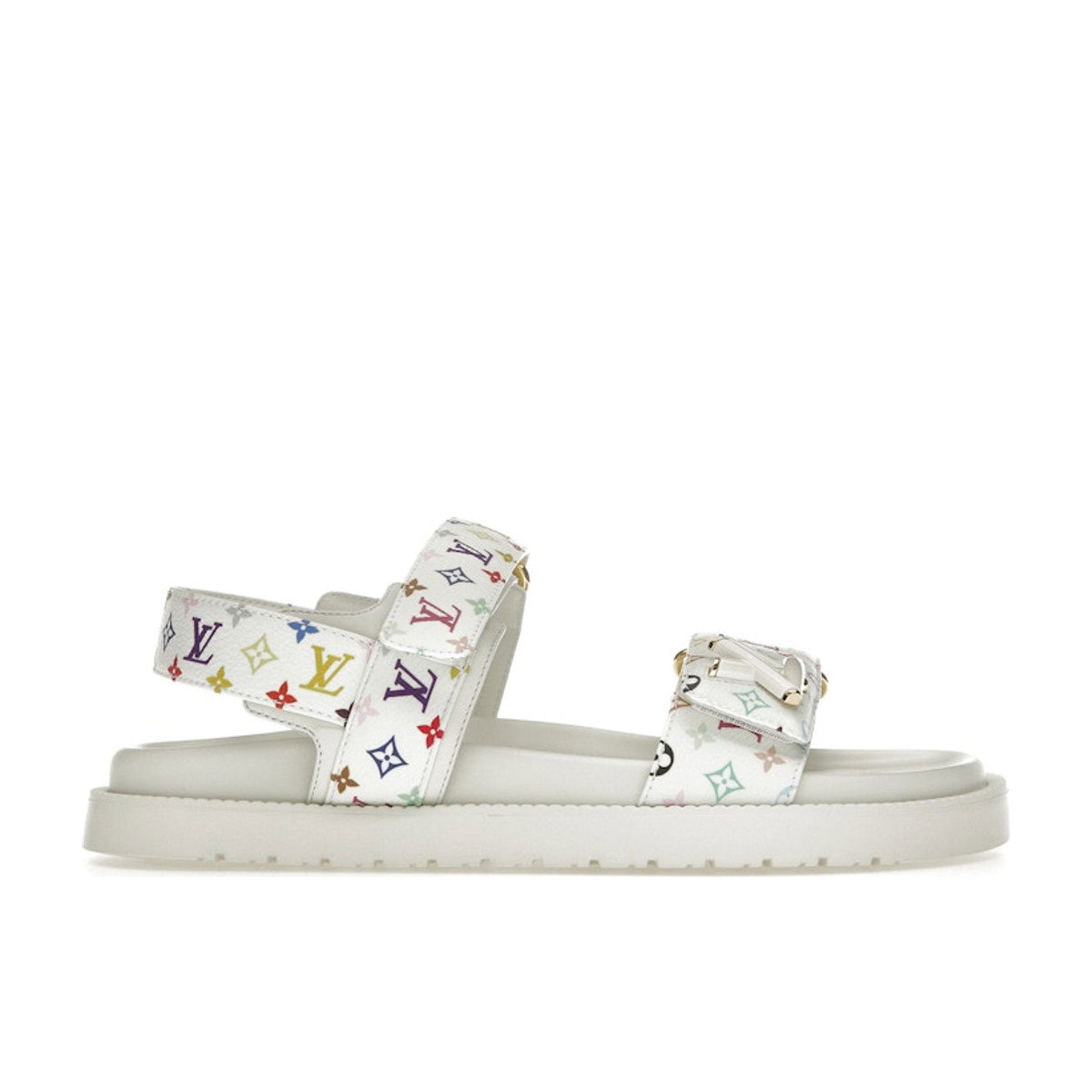 Louis Vuitton LV Sunset Flat Comfort Sandal Takashi Murakami White Womens