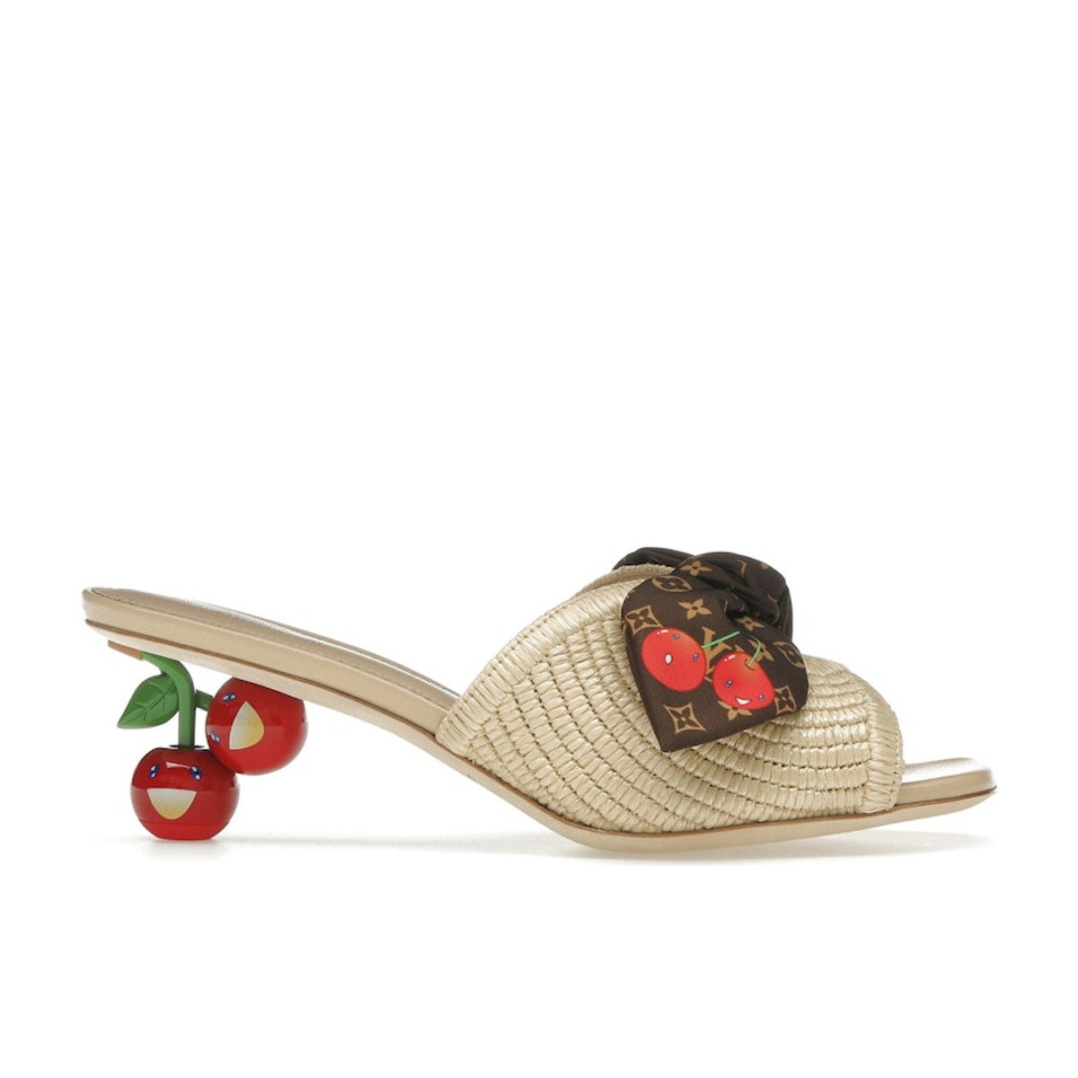 Louis Vuitton Cherie Mule x Takashi Murakami Raffia