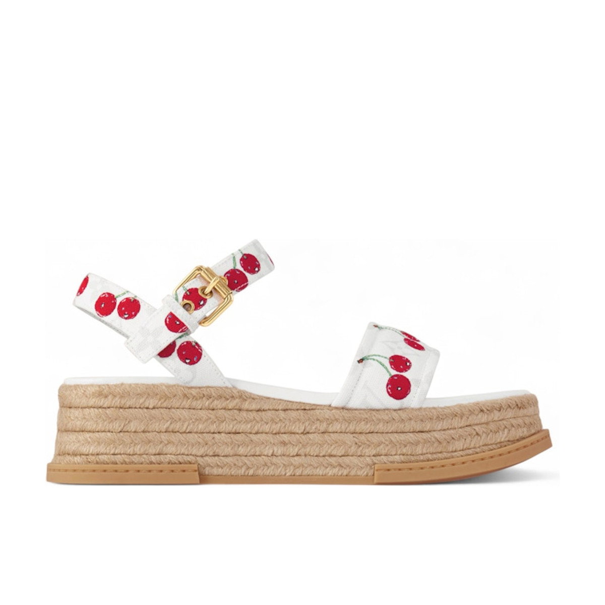 Louis Vuitton Cherry Maya Platform Sandal x Takashi Murakami White