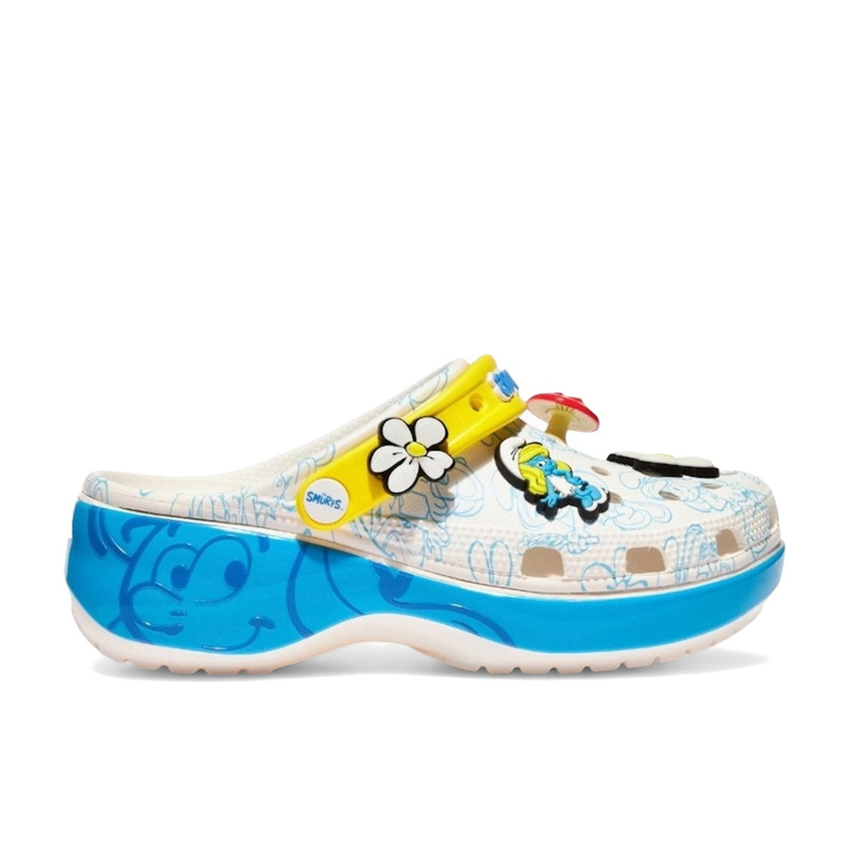 Crocs Classic Platform Clog The Smurfs Womens