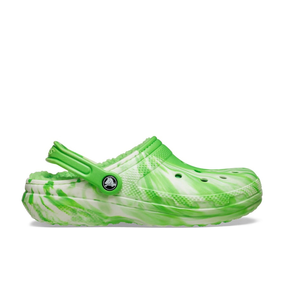 Crocs Classic Lined Clog Glow-in-The-Dark Marbled Green Slime