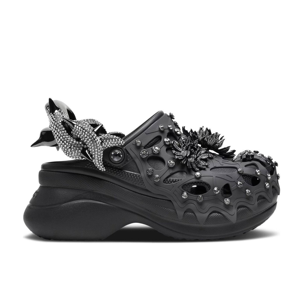 Crocs Classic Bae Clog Swarovski Black Womens