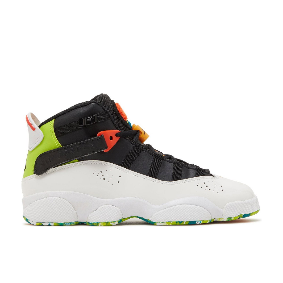 Air Jordan 6 Rings White Neon Green GS