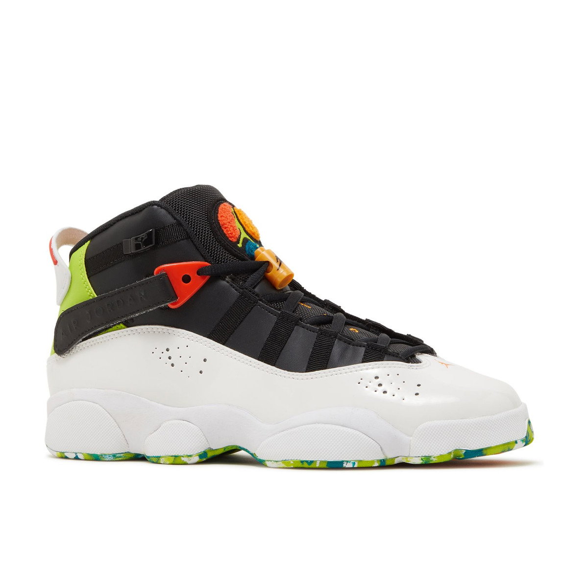 Air Jordan 6 Rings White Neon Green GS