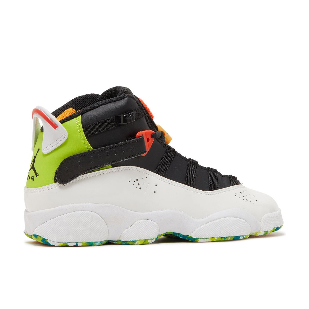 Air Jordan 6 Rings White Neon Green GS