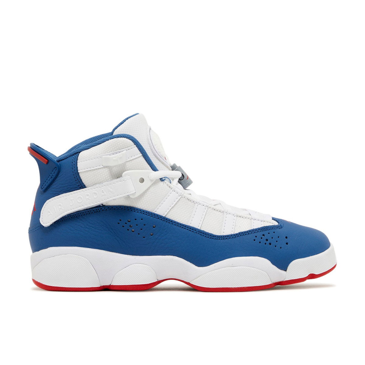 Air Jordan 6 Rings White University Red Light Steel Grey True Blue GS