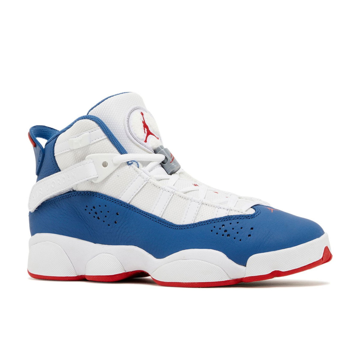 Air Jordan 6 Rings White University Red Light Steel Grey True Blue GS