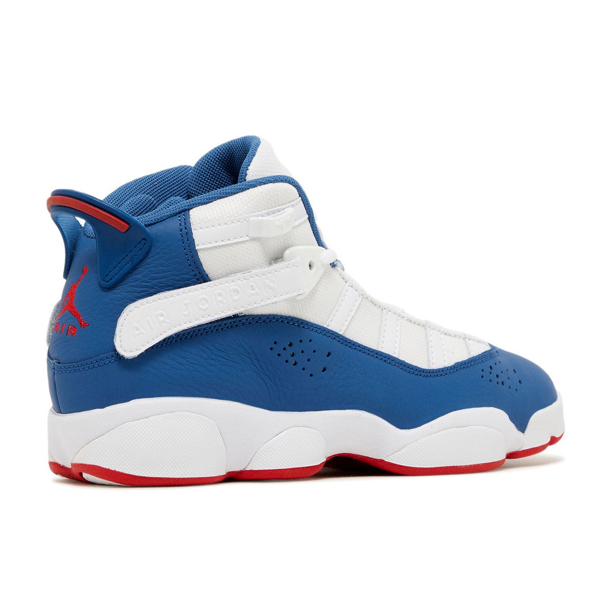 Air Jordan 6 Rings White University Red Light Steel Grey True Blue GS