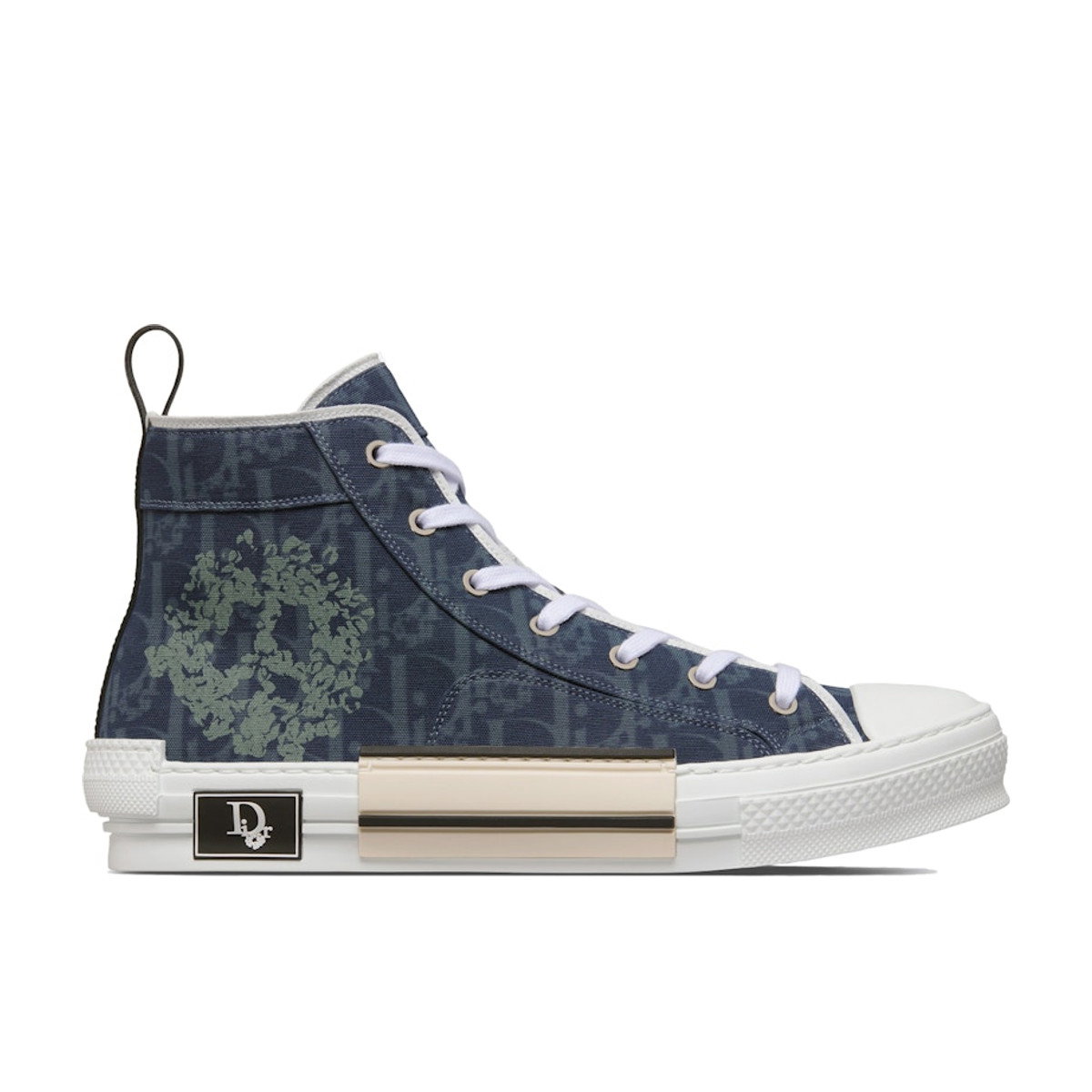 Dior Sneaker B23 High-Top Sneaker Blue Oblique and Peace Sign Dior Tears Denim