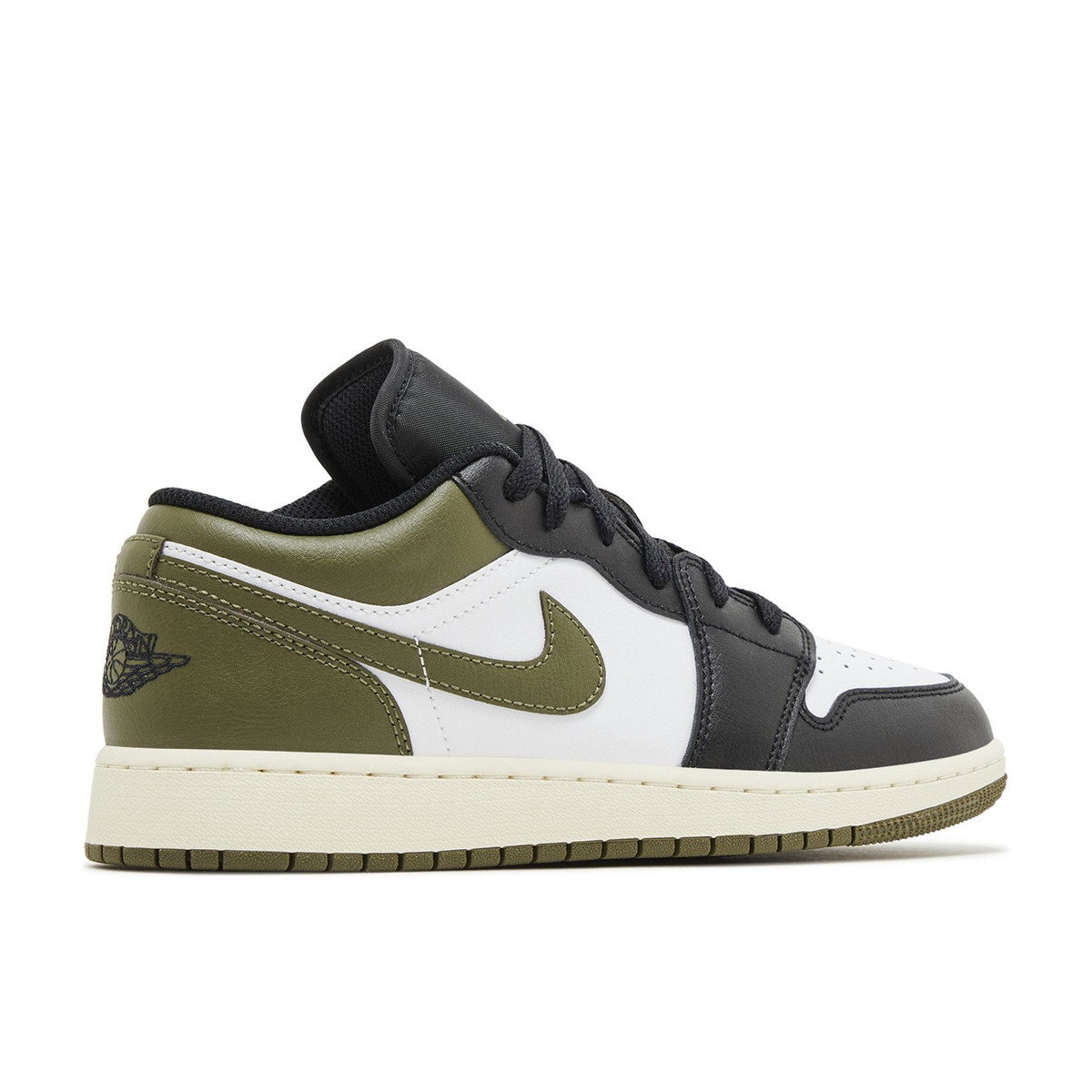 Air Jordan 1 Low Black Toe Medium Olive GS