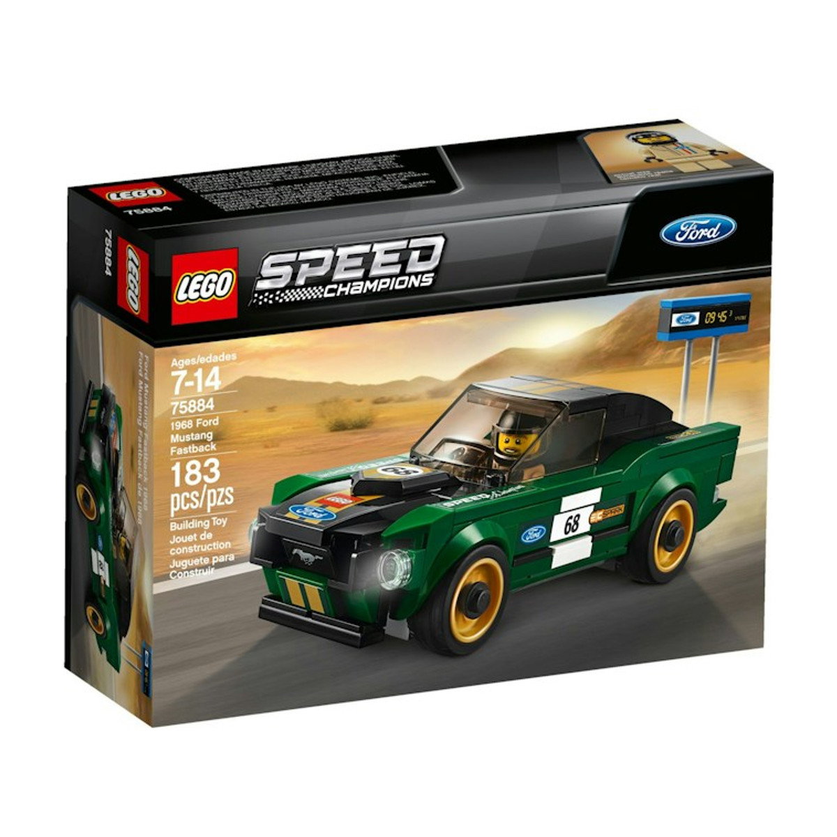 LEGO Speed Champions 1968 Ford Mustang Fastback Set 75884