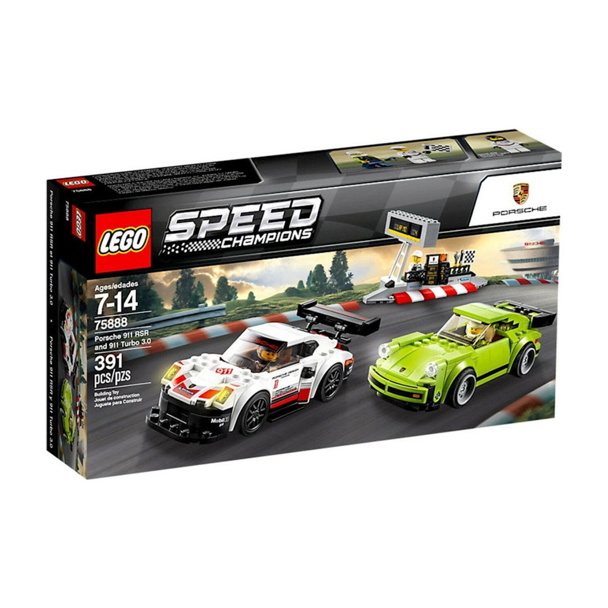 LEGO Speed Champions Porsche 911 RSR and 911 Turbo 3 Set 75888