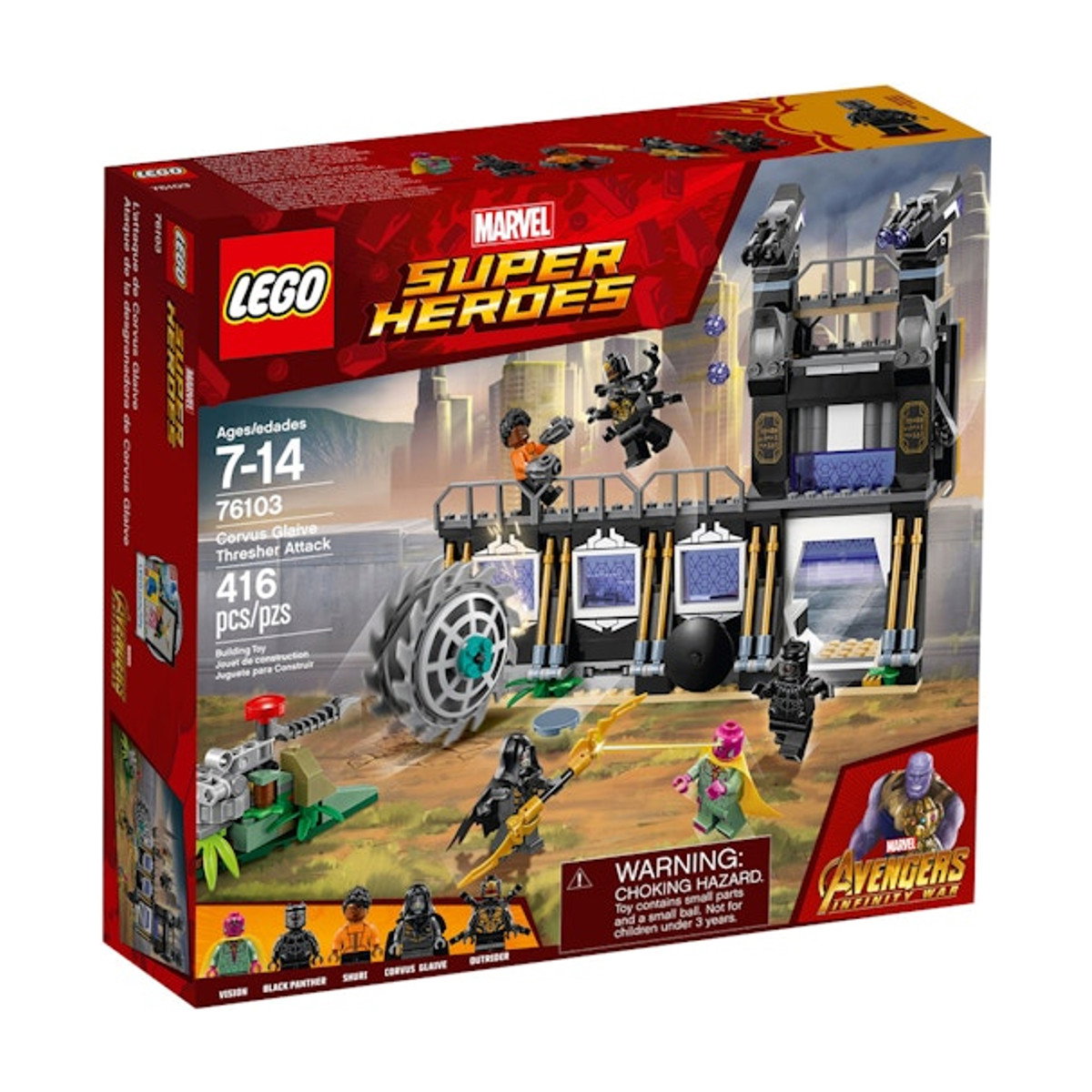 LEGO Marvel Super Heroes Corvus Glaive Thresher Attack Set 76103