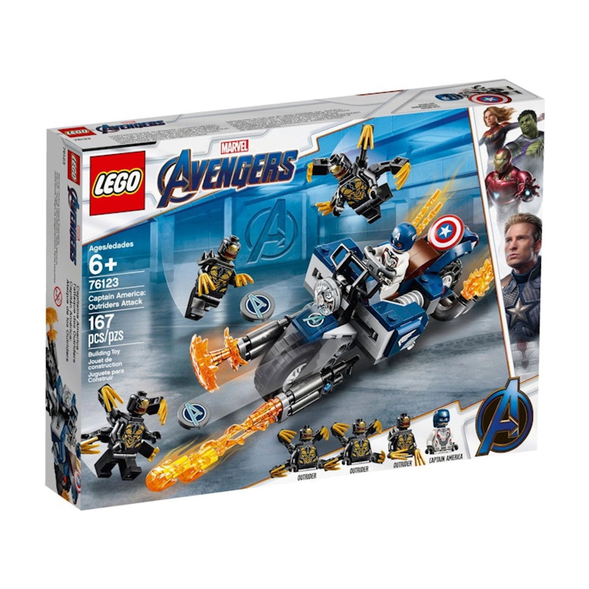 LEGO Marvel Avengers Captain America Outriders Attack Set 76123