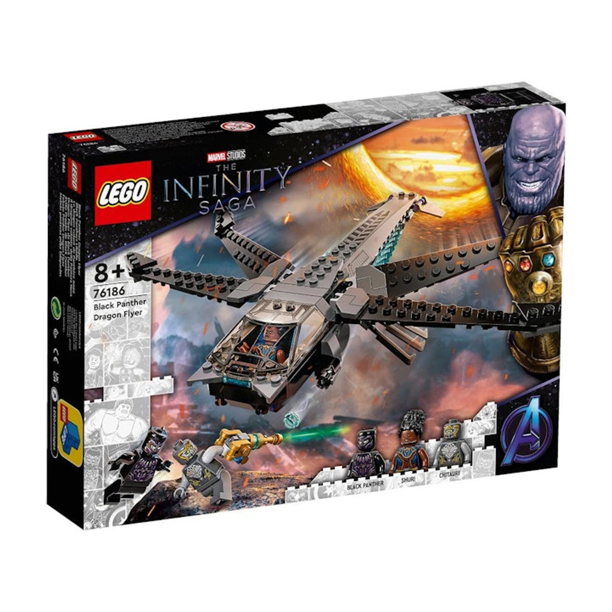 LEGO Marvel Infinity Saga Black Panter Dragon Flyer Set 76186
