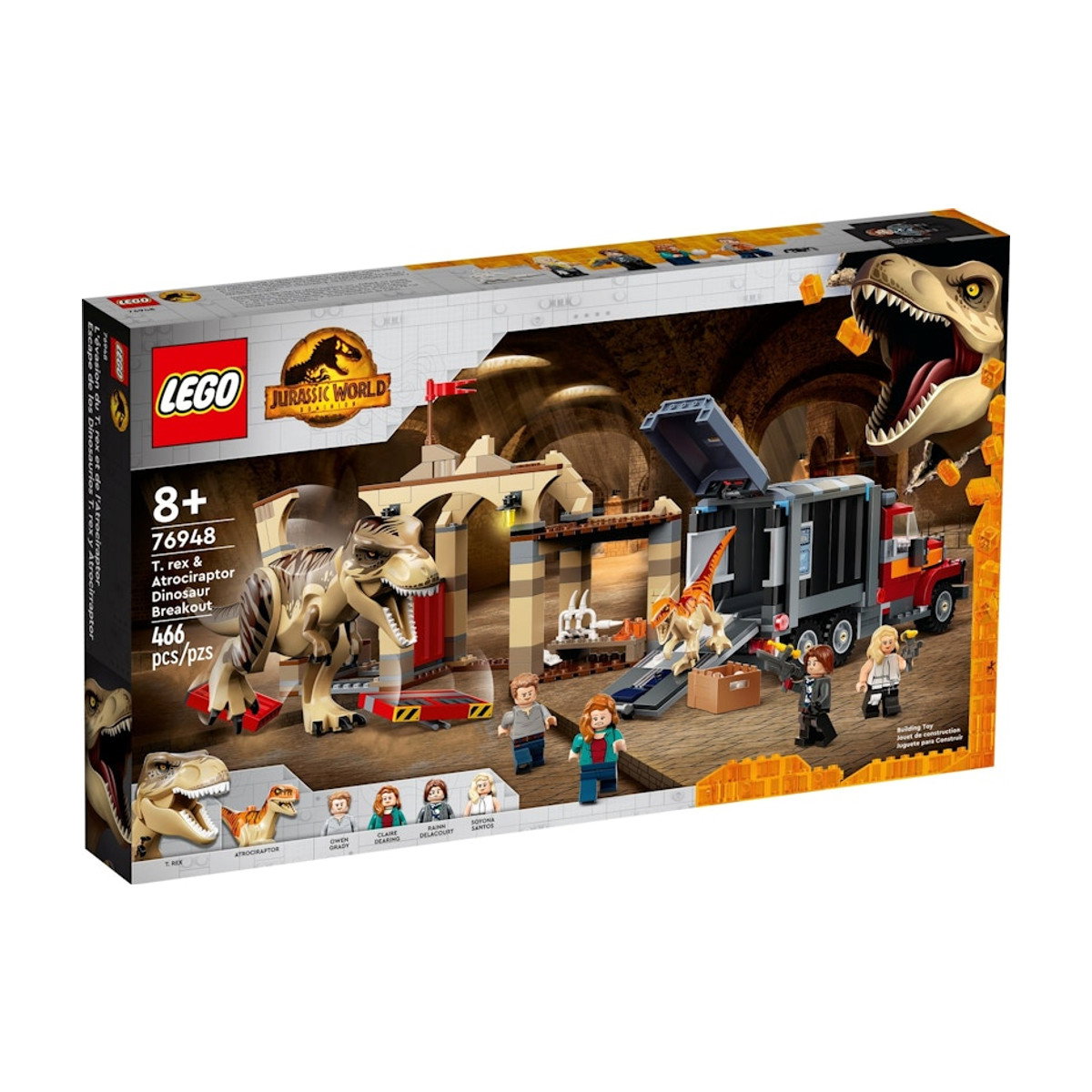 LEGO Jurassic World T. rex & Atrociraptor Dinosaur Breakout Set 76948