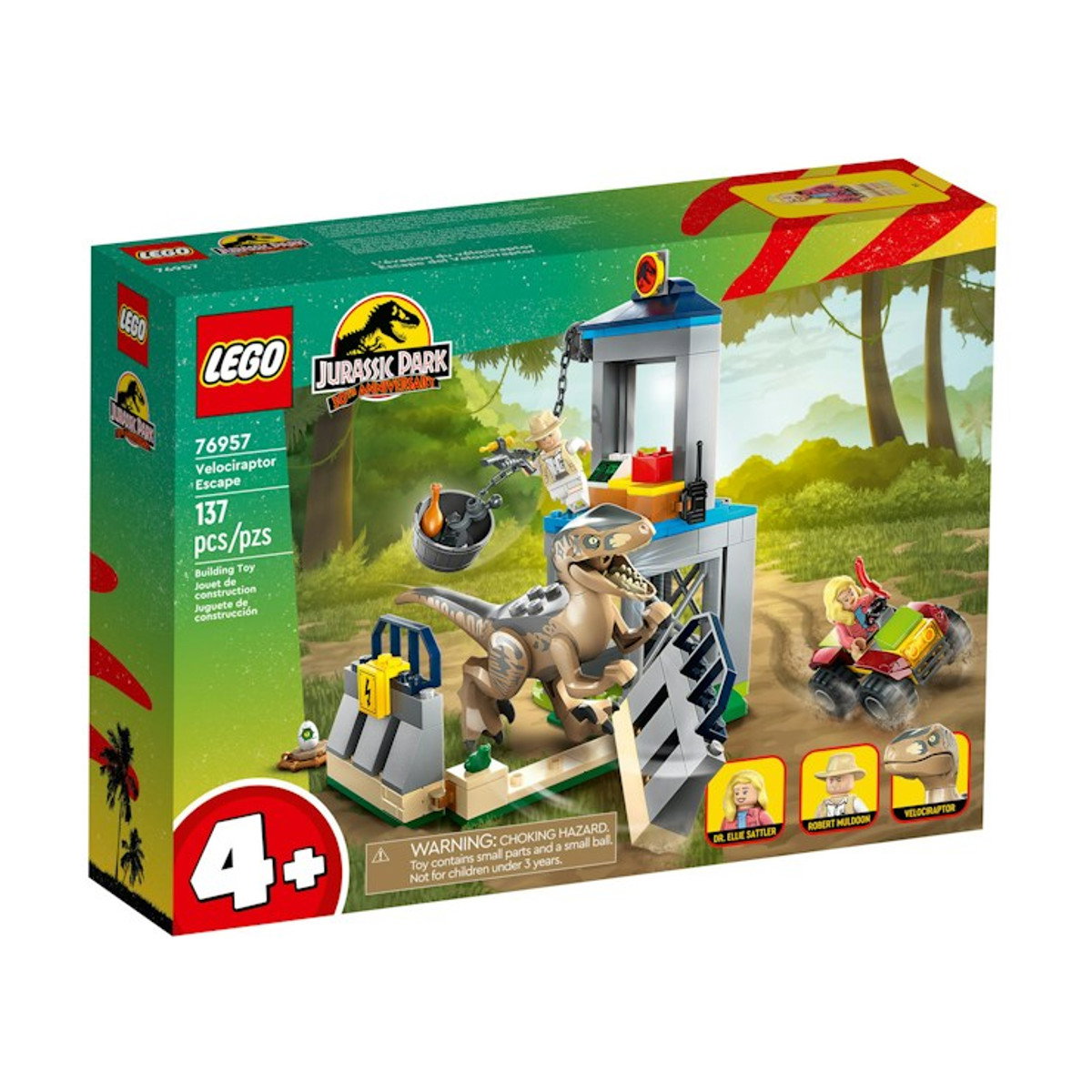 LEGO Jurassic Park 10th Anniversary Velociraptor Escape Set 76957